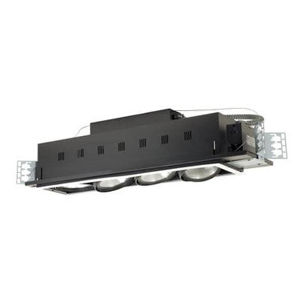 Gorgeousglow Double Gimbal 4 Light Linear - Black Interior with White Trim GO3014880 - main